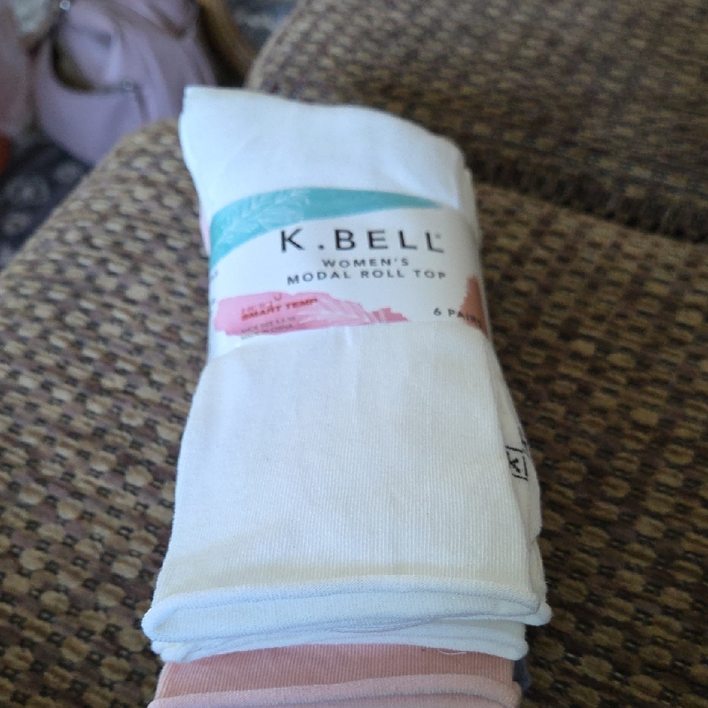 Women's Modal Roll Top Socks - White